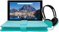 📱 ematic 10-inch android 7.1 (nougat), quad-core 16gb tablet with folio case and headphones in teal logo
