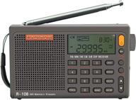 📻 radiwow sihuadon r108: full band portable radio with 500 memories, sleep timer, and alarm clock - a grey gift for the family logo