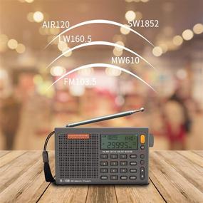 img 2 attached to 📻 RADIWOW SIHUADON R108: Full Band Portable Radio with 500 Memories, Sleep Timer, and Alarm Clock - A Grey Gift for the Family