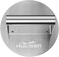 🍔 stainless steel burger press, 6.2 inch round smasher grill press for flat top griddle cooking - hulisen professional griddle accessories kit logo