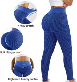 img 2 attached to Lifting Control Stretchy Workout Leggings Sports & Fitness