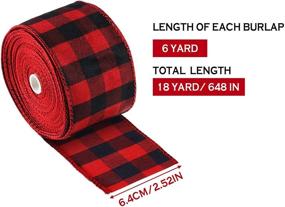 img 2 attached to Premium Christmas Buffalo Plaid Ribbon with Moose, Bear & Trees - Perfect for Wrapping & Decoration