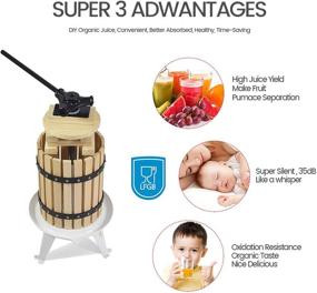 img 2 attached to 🍎 SQUEEZE Master Fruit Apple Cider Wine Classic Press - 1.6 Gallon/6L – Sturdy Wooden Basket – 6 Press Wooden Blocks – Pole Handle Bar for Juice, Wine, Cider – Ideal for Outdoors, Kitchen, and Home