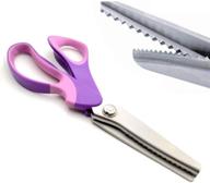 🔪 jistl professional stainless steel dressmaking sewing craft scissors, 9.3 inches handled pinking shears in purple: premium quality cutting tool for precise sewing and craft work logo