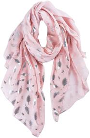 img 4 attached to GERINLY Scarves Silver Womens Feather Women's Accessories and Scarves & Wraps