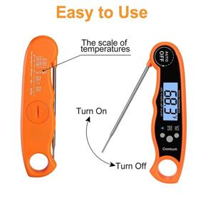 img 2 attached to Comluck CA001: Waterproof Digital Instant Read Meat Thermometer with Backlight for Oven Cooking, BBQ, Grill, and more