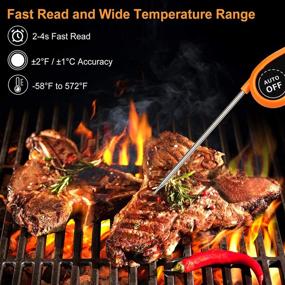 img 3 attached to Comluck CA001: Waterproof Digital Instant Read Meat Thermometer with Backlight for Oven Cooking, BBQ, Grill, and more