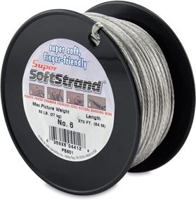 img 2 attached to Super Softstrand Vinyl Coated Stranded Stainless Steel Wrapping, Size 📸 6, 275 ft (83.8 m) Picture Wire by Wire & Cable Specialties