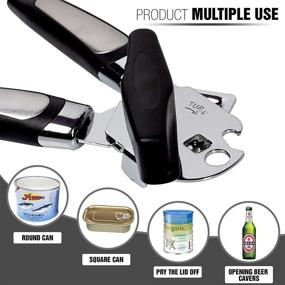 img 2 attached to 🔪 Ultimate Heavy-Duty Handheld Can Opener: Powerful & Reliable Stainless Steel Blade, Ergonomic Grip, Easy to Use with Large Turn Knob