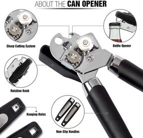 img 3 attached to 🔪 Ultimate Heavy-Duty Handheld Can Opener: Powerful & Reliable Stainless Steel Blade, Ergonomic Grip, Easy to Use with Large Turn Knob