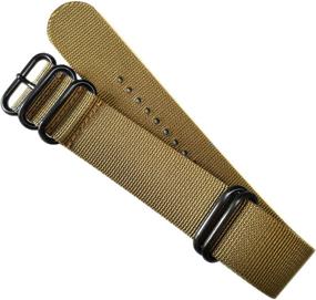 img 2 attached to 🔴 Premium Panatime Ballistic Nylon Watch Band with 5 PVD Black Rings - 12"/308mm Diameter