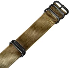 img 3 attached to 🔴 Premium Panatime Ballistic Nylon Watch Band with 5 PVD Black Rings - 12"/308mm Diameter
