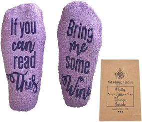 img 4 attached to 🍷 Wine Lover's Socks - Fun Accessories Gift for Women, Wife, or Her - Perfect for Birthdays, Anniversaries - Gag White Elephant, Bachelorette, Funny Novelty - Under $20 - Elegant Purple Design