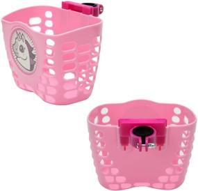 img 3 attached to 🛴 Kids Scooter Basket with Streamers, Bike Bell - Front Handlebar Accessories for Girls and Boys, Pink