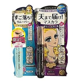 img 1 attached to 🎭 Isehan Kiss Me Heroine Make Volume & Curl & Super Waterproof Mascara + Kiss Me Speedy Mascara Remover: Achieve Dramatic Lashes and Easy Removal!