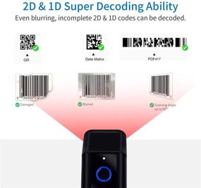 img 3 attached to Efficient Alacrity 2D QR Bluetooth Barcode Scanner: Hands-Free Reader for Industry, Retail, Logistics, Warehouse with 2.4GHz Wireless & Wired USB 3-in-1 Connectivity and Stand