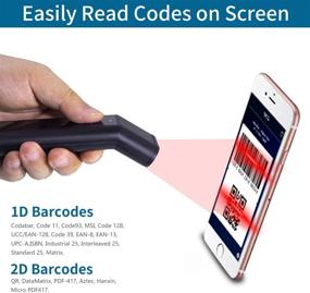 img 2 attached to Efficient Alacrity 2D QR Bluetooth Barcode Scanner: Hands-Free Reader for Industry, Retail, Logistics, Warehouse with 2.4GHz Wireless & Wired USB 3-in-1 Connectivity and Stand