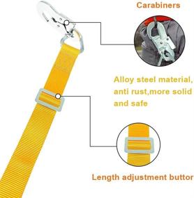 img 1 attached to 🌲 Trsmima Hunting Safety Harness: Secure Tree Climbing Belt Restraint Lanyard for Added Safety in Hunting and Tree Work