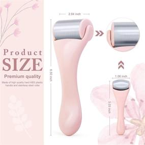 img 1 attached to 🌬️ Ice Roller for Face and Eye 2 Pcs - Reduce Puffiness, Migraine, and Eye Bags - Pink Stainless Steel Facial Roller for Skin Care