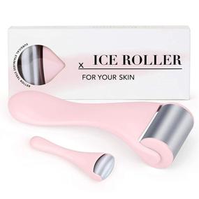 img 4 attached to 🌬️ Ice Roller for Face and Eye 2 Pcs - Reduce Puffiness, Migraine, and Eye Bags - Pink Stainless Steel Facial Roller for Skin Care