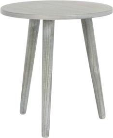 img 3 attached to Safavieh Orion Modern Slate Grey Round Accent Table for Home Décor