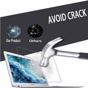 img 1 attached to 🔒 Highly Durable Tempered Glass Screen Protector for 2018 New MacBook Air 13 Inch (Model: A1932) and New MacBook Pro 13 Inch (Model: A1706, A1708, A1989) - 9H Hardness, Anti-Scratch, Bubble-Free Screen Filter