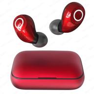 🎧 torteco t08 stylish bluetooth 5.0 wireless earbuds - in-ear stereo headphones with touch control & one-step pairing - ipx6 water resistant for running, sports, working - red logo