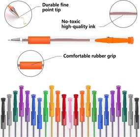 img 1 attached to 🖍️ ручки-гели Shuttle Art - 180 штук разноцветный набор для взрослых цветных книг, рисования, ремесла и ведения журнала.