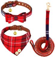 🎀 cute bow tie dog collar set for small/medium dogs and cats - perfect for your adorable puppy логотип