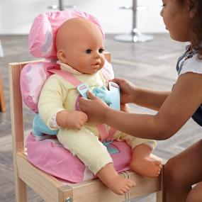 img 2 attached to 👶 Baby Huggles Doll Car Booster Seat - Take Your Beloved Companion on an Adventure! Pink/Purple, Size 13.78