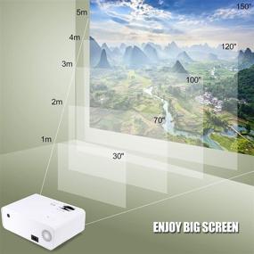 img 2 attached to 📽️ High Definition Mini Projector: 1080P Portable Projector for Home Theater, 150" Screen, 5000L Brightness, HDMI, VGA, USB, AV, SD, Laptop, iOS/Android