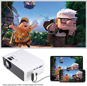 img 3 attached to 📽️ High Definition Mini Projector: 1080P Portable Projector for Home Theater, 150" Screen, 5000L Brightness, HDMI, VGA, USB, AV, SD, Laptop, iOS/Android
