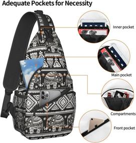 img 1 attached to Peacock Feather Crossbody Backpack Shoulder Outdoor Recreation for Camping & Hiking