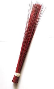 img 4 attached to 🌴 SN SKENNOVA - Colorful Asian Coconut Leaf Broom (Red) - 27-28 inch - Multi-Surface - Sturdy & Authentic Thai Natural Broom