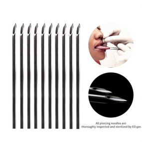 img 2 attached to Get 100 TC Tattoo Piercing Needles for Body, Ear, Navel, and Nipple Piercings (12G)