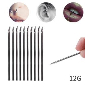img 1 attached to Get 100 TC Tattoo Piercing Needles for Body, Ear, Navel, and Nipple Piercings (12G)