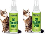 🐈 colton's naturals (2) cat & kitten training spray aid 3 in 1 w/bitter - effective cat repellent for indoor & outdoor use - furniture protector - anti-scratch solution - establish boundaries - usa made logo
