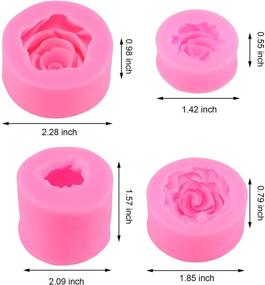 img 3 attached to 🌸 Versatile 4-Piece 3D Flower Silicone Soap, Fondant, and Candle Mold Set - Perfect for Cake Decoration, Chocolate, Handmade Soap, and Candy Making