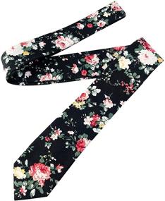 img 2 attached to 🌸 Floral Wedding Groomsmen Necktie: Men's Accessories for Ties, Cummerbunds & Pocket Squares with Neckties
