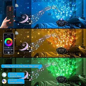 img 3 attached to Galaxy Projector Star Projector with Alexa Google Home Compatibility, Bluetooth Speaker, Remote Control, Galaxy 360 Pro, Bedroom Galaxy Light Projector