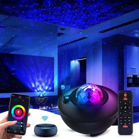 img 4 attached to Galaxy Projector Star Projector with Alexa Google Home Compatibility, Bluetooth Speaker, Remote Control, Galaxy 360 Pro, Bedroom Galaxy Light Projector