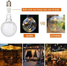 img 2 attached to 🌟 Enhance Your Outdoor Space with SUPERNIGHT Waterproof 35ft G40 Globe Hanging Lights - Perfect for Patio, Porch, Deck, Backyard, Bistro Party - Warm White, 30 Bulbs - IP65 Waterproof, 30+2 Hanging Sockets