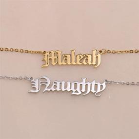 img 3 attached to 📿 Personalized Name Necklace - Customized Pendant Jewelry for Women and Girls