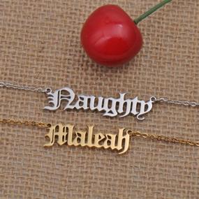 img 2 attached to 📿 Personalized Name Necklace - Customized Pendant Jewelry for Women and Girls