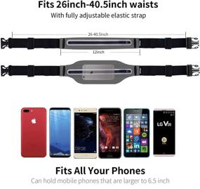 img 3 attached to Filoto Running Belt: Hands-Free Reflective Waist Runner Pouch for iPhone X 6 7 8 Plus - No-Bounce Fitness Fanny Pack Phone Holder