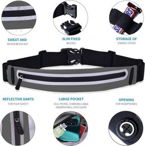 img 1 attached to Filoto Running Belt: Hands-Free Reflective Waist Runner Pouch for iPhone X 6 7 8 Plus - No-Bounce Fitness Fanny Pack Phone Holder