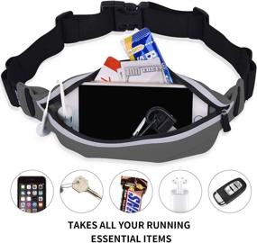 img 2 attached to Filoto Running Belt: Hands-Free Reflective Waist Runner Pouch for iPhone X 6 7 8 Plus - No-Bounce Fitness Fanny Pack Phone Holder