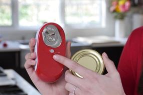 img 1 attached to 🌪️ Tornado F4 Can Opener: Revolutionizing Can Opening for Arthritis Sufferers - Unmatched Safety, Speed, and Convenience (RED)