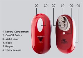 img 2 attached to 🌪️ Tornado F4 Can Opener: Revolutionizing Can Opening for Arthritis Sufferers - Unmatched Safety, Speed, and Convenience (RED)