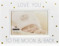 👶 malden international designs бэби-воспоминания love you to деревянная фоторамка - 4x6 белая с золотистым фольгированным украшением: идеальный сувенир для сохранения драгоценных моментов с малышом. логотип